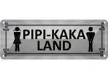 Vianmo Insegna Di Latta 10X27 Cm Pipi-Kaka Land Toilette