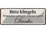 Vianmo Insegna Di Latta 10X27 Cm Bitte Klingeln Keiner Aufmacht