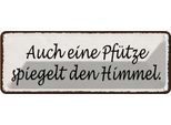 Vianmo Insegna Di Latta 10X27 Cm Auch PfüTze Spiegelt Den Himmel