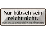 Vianmo Insegna Di Latta 10X27 Cm HüBsch Sein Reicht Nicht Wein