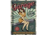 Vianmo Insegna Di Latta 40X30 Cm Pinup Welcome Garage 24 Service