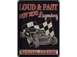 Vianmo Insegna Di Latta 40X30 Cm Loud & Fast Hot Rod Legendary