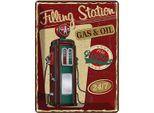 Vianmo Insegna Di Latta 40X30 Cm Gasoline Filling Station Gas 24/7