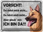 Vianmo Insegna Di Latta 30X40 Cm Vorsicht Hund Du Siehst Mich Nicht