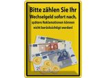 Vianmo Insegna Di Latta 40X30 Cm Bitte ZäHlen Sie Ihr Wechselgeld