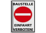 Vianmo Insegna Di Latta 40X30 Cm Baustelle Einfahrt Verboten