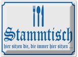Vianmo Insegna Di Latta 30X40 Cm Stammtisch Hier Sitzen Wieß