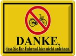 Vianmo Insegna Di Latta 30X40 Cm Danke Fahrrad Nicht Anlehnen