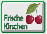 Vianmo Insegna Di Latta 30X40 Cm Frische Kirschen Hofladen