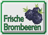 Vianmo Insegna Di Latta 30X40 Cm Frische Brombeeren Hofladen