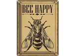 Vianmo Insegna Di Latta 40X30 Cm Bee Happy Biene Honig Imkerei