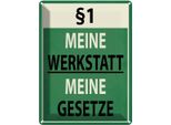 Vianmo Insegna Di Latta 40X30 Cm §1 Meine Werkstatt Meine Gesetze