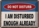 Vianmo Insegna Di Latta 30X40 Cm Do Not Disturb A Am Disturbed
