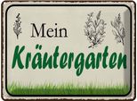 Vianmo Insegna Di Latta 30X40 Cm Mein KräUtergarten Garten