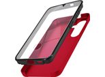 Avizar, Custodia 360 Avvolgente Per Galaxy S24 Plus / S25 Plus, Parte Anteriore Morbida, Rosso
