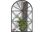 Costway Specchio Da Parete Con Ottica Per Finestre E Gancio 58X87Cm, Specchio Decorativo, Specchio Decorativo Da Appendere, Specchio In Metallo Nero
