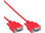 Cavo Modem Nullo Inline DB9 Pin Femmina/Femmina, Stampato, Rosso, 3 M