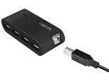Hub Usb 2.0 Logilink Con Alimentatore, 4 Porte, Nero