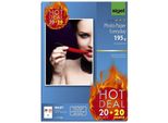 Sigel T1155 Carta Fotografica Inkjet-Everyday - A4, Lucida, 195 G/M², 20+20 Fogli