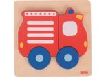 Goki Puzzle Di Legno Camion Dei Pompieri 4 Pezzi