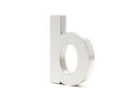 Numero Civico Wiltec B In Acciaio Inox Color Argento Con Moderno Design 3D, Altezza 20 Cm, Carattere Arial, Resistente Alla Ruggine E Agli Agenti Atmosferici, Con Materiale Di Montaggio