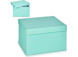 Scatola Multiuso In Cartone Blu Pastello - 8,5 X 5 X 12,5 Cm