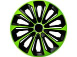 Copricerchi - Set Completo Di 4 Pezzi - Nrm Extra Strong - Verde/Nero - 15" Pollici"