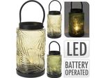 Lanterna A Stelo Con Lampadina Led In Vetro 26 Cm Giallo Ko-Hz1952280Yellow
