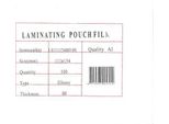 Film Di Laminazione A6, 111X154 Mm, 80 Micron, 100 Pz