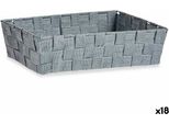 Cestino Multiuso Kipit 79812 Tessuto Grigio 3,8 L 34 X 8,5 X 21 Cm (18 Pezzi)