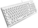 Genius Slimstar Q200 Tastiera, Cablata, Usb, Layout Cz+Sk, Bianco