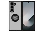 Avizar, Custodia Protettiva Per Samsung Galaxy Z Fold6 Supporto Video Ad Anello In Metallo, Nero