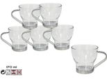 Tazza Da Caffè Espresso In Vetro 170 Ml Set Di 6 8430540233644