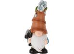 Decorazione Gnomo Da Giardino 25 Cm Fiore Blu Ko-095752410Blu