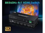 Premiumcord Switch Hdmi 4:1 Con Supporto Per 8K@60Hz, 4K@120Hz, 1080P, Hdr, Controllo A Pulsante E Telecomando