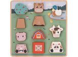 Free2Play Puzzle Di Legno Animali Della Fattoria 11 Pezzi