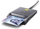 Axagon Axagon CRE-SM3T Usb Lettore Di Smart Card Piatto Per Interni Usb 2.0 Nero