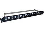 Pannello Patch Xtendlan 19", 16 Porte, Cat6A, Schermato, Con Keystone"