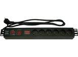 Pannello Di Distribuzione Xtendlan 19'' 6X 230V, Csn, Interruttore, Protezione Da Sovracorrente, Misurazione Della Potenza (Ad Es. Per L'ufficio Domestico), 1,8 M