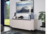 Sideboard Forte "Vodol", Beige (Sand, Schwarz), B:204,9Cm H:77,9Cm T:44,8Cm, Holzwerkstoff, Sideboards, Sideboard, Sideboard, Stauraum, Soft Close