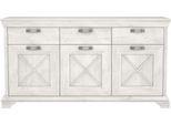 Kommode Forte "Kashmir", Weiß (Pinia Weiß), B:178,3Cm H:95,9Cm T:48,2Cm, Dekorfolie, Sideboards, Kommode, Breite 178 Cm