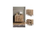 Vicco Nachttisch Eliza Viking Oak 66 X 60 Cm Mit 2 Schubladen