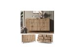 Vicco Sideboard Eliza Viking Oak 140 X 81 Cm Mit 7 Schubladen