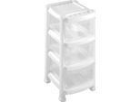 Scaffale Heidrun Bianco Con 3 Cassetti, 29 X 38 X 60 Cm