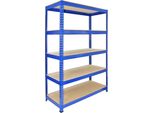 Q-Rax Scaffali Per Magazzino Scaffali Per Garage Scaffali Per Officina Scaffali In Acciaio Scaffali Per Cantine 120Cm B Blu