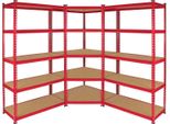 3 X Z-Rax Scaffali Di Stoccaggio In Acciaio Scaffali Per Officina Scaffali Angolari Scaffali Per Garage Cantina 90Cm