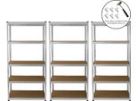 3 X E-Rax Scaffali Zincati Da 90 Cm Scaffalatura In Acciaio Scaffalatura Per Officina Senza Bulloni