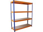 Scaffalatura Per Officina S-Rax Scaffalatura Per Magazzino Scaffalatura In Acciaio Scaffalatura Per Garage Scaffale Senza Viti 150 Cm