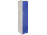 1X Armadietto Armadietto Armadietto Metallico Armadietto Acciaio Spogliatoio Blu 4 Porte