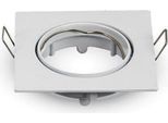 Plafoniera V-TAC GU10 Quadrato Movibile Bianco VT-779